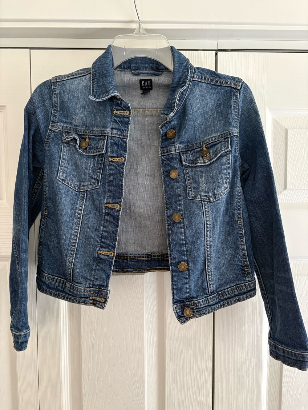 GAP Girls blue Jean Jacket. Size L.
